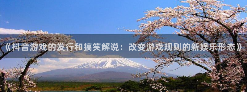 作者亿万28子：《抖音游戏的发行和搞笑解说：改变游戏规则的新娱乐形态》